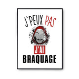 Affiche braquage j'peux pas Blanc Premium - Planetee