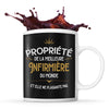 Mug noir Propriété de la Meilleure Infirmière - Planetee