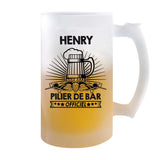 Chope de bière Henry Prénom Pilier de Bar - Planetee