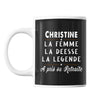 Mug prénom Christine cadeau départ retraite - Planetee