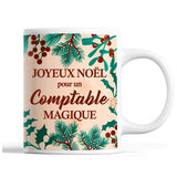 Tasse Noël Comptable homme Beige - Planetee