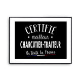 Affiche Charcutier Homme Meilleur de France Métier - Planetee