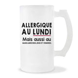 Chope de bière Allergique au lundi - Planetee