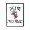 Affiche Breakdance j'peux pas Blanc Premium - Planetee