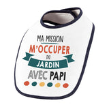 Bavoir bébé Ma mission Jardin avec Papi - Planetee