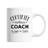 Mug Femme Coach Meilleure de France | Tasse Blanc métier - Planetee