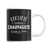 Mug Homme Chauffagiste Meilleur de France | Tasse Noire métier - Planetee
