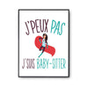 Affiche Baby sitter j'peux pas Blanc Premium - Planetee