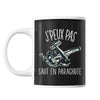 Mug Saut en parachute j'peux pas Noir - Planetee