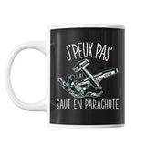 Mug Saut en parachute j'peux pas Noir - Planetee