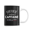 Mug Homme Capitaine Meilleur de France | Tasse Noire métier - Planetee