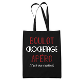 Sac Tote Bag Crochetage C'est ma Routine - Planetee