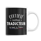 Mug Homme Traducteur Meilleur de France | Tasse Noire métier - Planetee