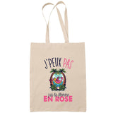 Sac Tote Bag J'peux pas Flamant rose flemme beige - Planetee