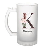 Chope de bière Khadija Lettre Fleur - Planetee