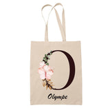 Tote Bag beige Olympe Lettre Fleur - Planetee