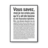 Affiche femme Épicière Bonne ou mauvaise - Planetee