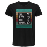 T-shirt homme J'peux pas bmx eat sleep repeat - Planetee