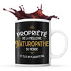 Mug noir Propriété de la Meilleure Naturopathe - Planetee