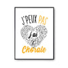 Affiche Chorale j'peux pas Blanc Premium - Planetee