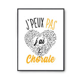 Affiche Chorale j'peux pas Blanc Premium - Planetee