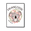 Affiche Françoise Bébé d'amour Koala - Planetee