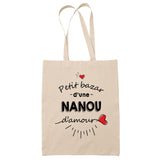 Sac Tote Bag Petit Bazar d'une Nanou d'amour - Planetee