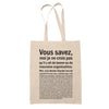 Tote Bag Organisatrice Bonne ou Mauvaise Beige - Planetee
