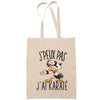 Sac Tote Bag J'peux pas Karaté beige - Planetee