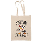 Sac Tote Bag J'peux pas Karaté beige - Planetee