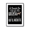 Affiche Chat Oriental Je travaille dur - Planetee