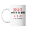 Mug Brasser ma Bière C'est ma Routine Blanc - Planetee