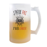 Chope de bière Signe Cancer j'peux pas - Planetee