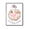 Affiche Alix Amour et Biberon de Lait Vache - Planetee