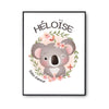 Affiche Héloïse Bébé d'amour Koala - Planetee