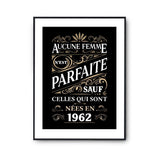 Affiche 1962 Femme Parfaite 62 ans - Planetee