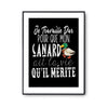 Affiche Canard Je travaille dur - Planetee