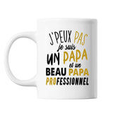 Mug Papa beau papa beau père j'peux pas Blanc - Planetee