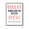 Affiche Fabriquer des Bijoux C'est ma Routine - Planetee