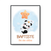 Affiche Baptiste bébé Panda Roi des Câlins - Planetee