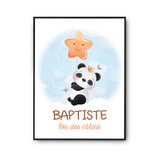 Affiche Baptiste bébé Panda Roi des Câlins - Planetee