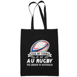 Sac Tote Bag Rugby Légende tu deviendras Noir - Planetee
