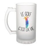 Chope de bière Golf c'est la vie Golfeur et Golfeuse - Planetee