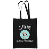 Sac Tote Bag Natation Synchronisée Je peux pas Noir - Planetee