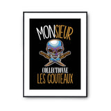 Affiche Collection couteaux j'peux pas Noir - Planetee