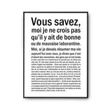 Affiche femme Laborantine Bonne ou mauvaise - Planetee