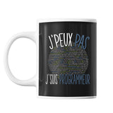 Mug Programmeur j'peux pas Noir - Planetee