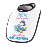 Bavoir Bêtises avec Papa Licorne Avion - Planetee