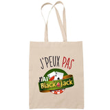 Sac Tote Bag J'peux pas Black jack beige - Planetee
