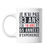 Mug 83 Ans Expérience Blanc - Planetee